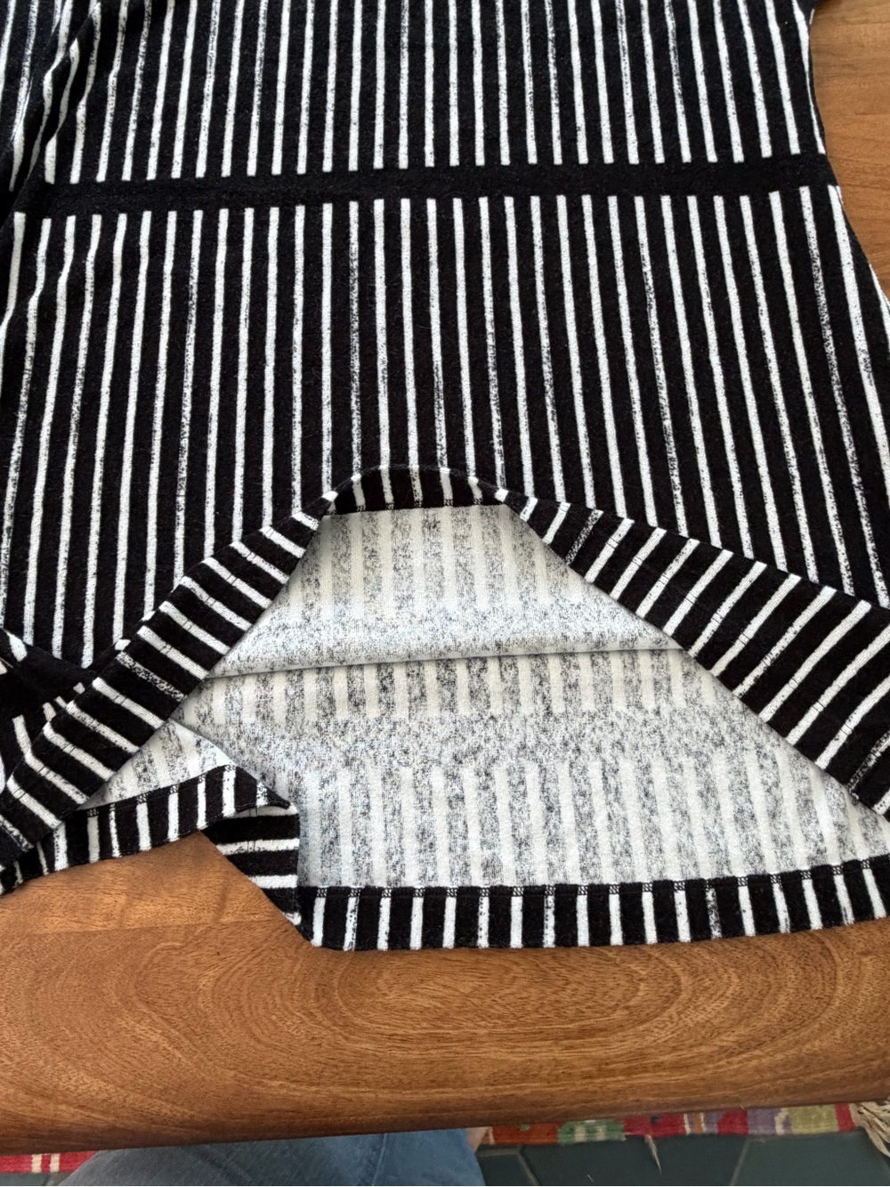Marimekko Black and White Striped Terry Coth Swim Cover Up Size XL - Picture 8 of 9